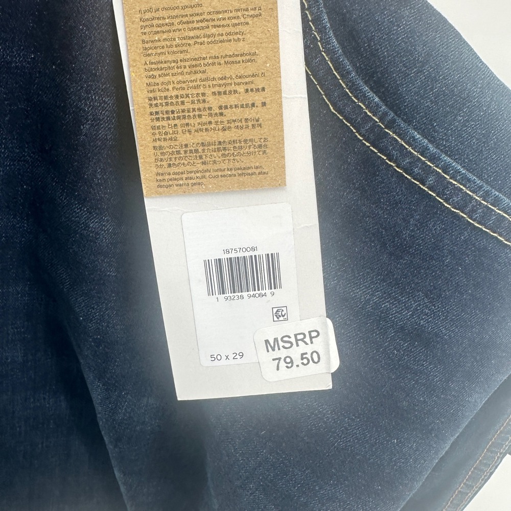 Levi's 541 Athletic Taper Men 50x29 Dark Blue Solid Athletic Fit Modern NEW - Picture 11 of 12